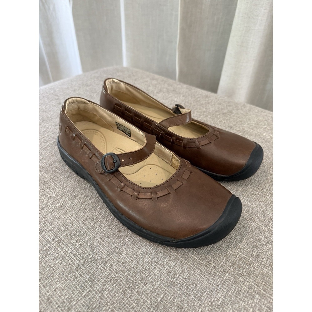 KEEN Brown Leather Mary Jane Casual Shoes Womens Size US 9.5 EUR 40